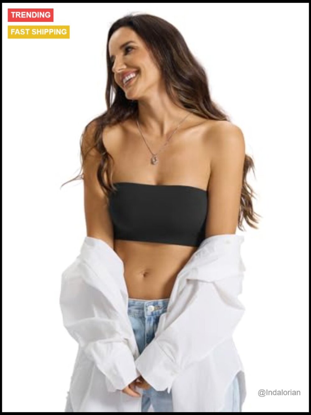 Double Lined Non-Padded Strapless Tube Top Crop Tank - Sexy Going Out - Picture 5 of 7